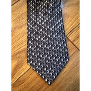 Men's Joseph Abboud 100% Silk Blue Geometric Pattern Business Neck Tie